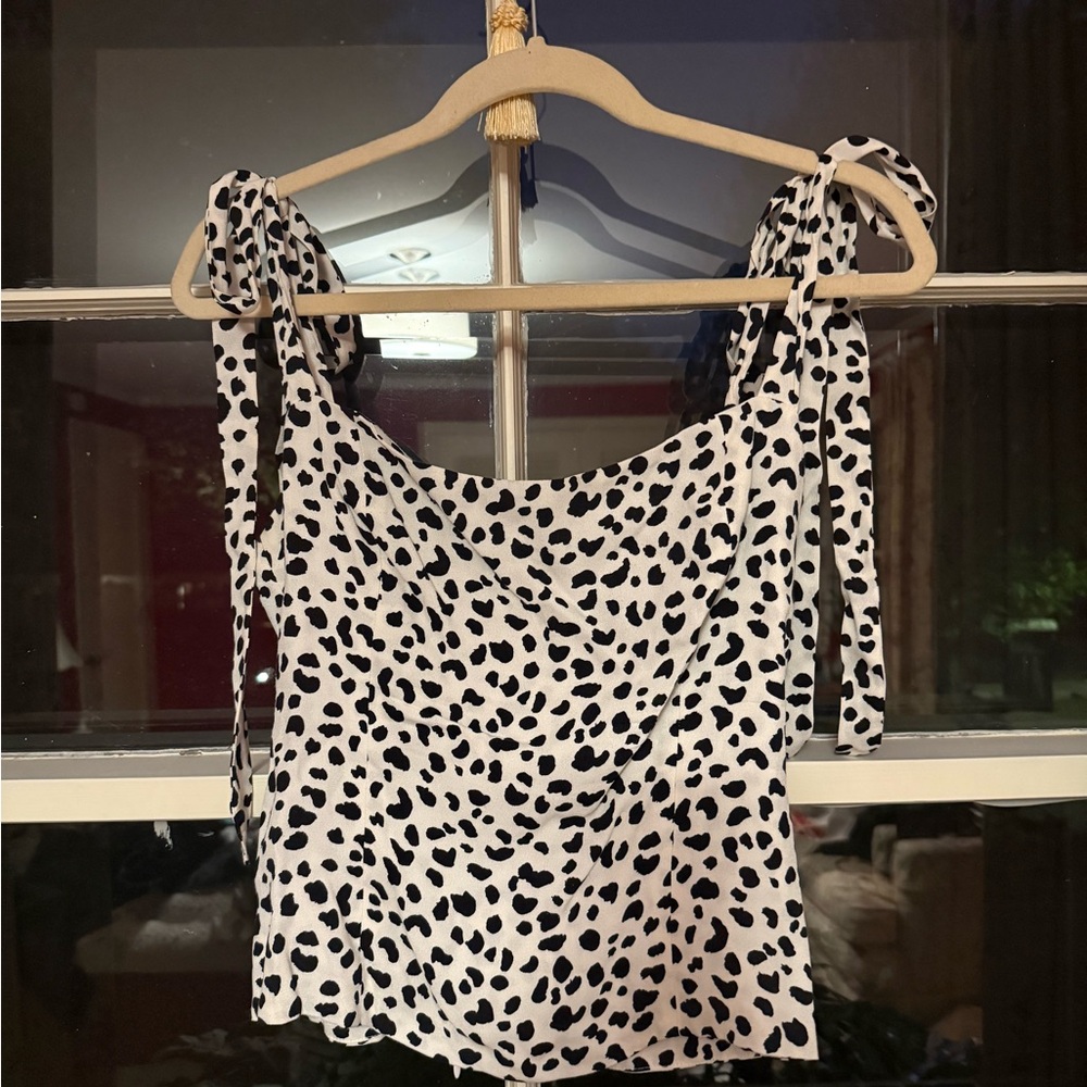 Reformation Ellora Cheetah Print Top